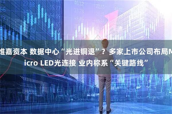 维嘉资本 数据中心“光进铜退”？多家上市公司布局Micro LED光连接 业内称系“关键路线”